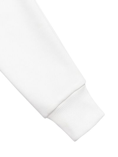 view of sleeve and wristband in white