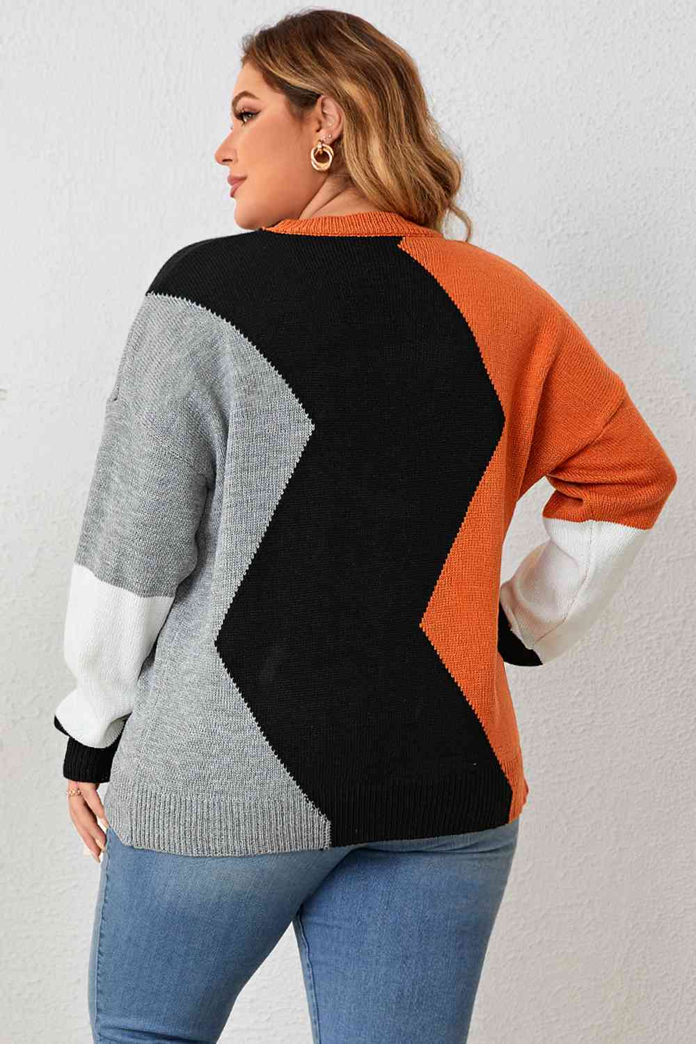 Black Round Neck Knit Top